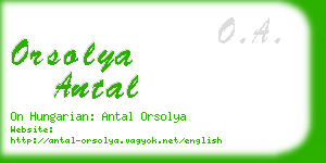orsolya antal business card